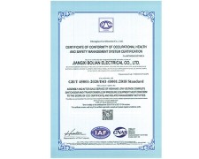 職業健康安全管理體系認證證書 英文